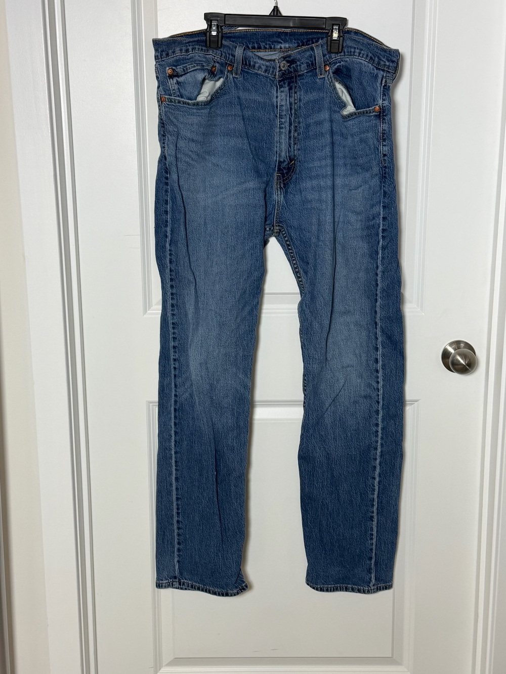 Levi’s 505 Regular Fit Jeans Men’s 38x32 Medium Wash Straight Leg Denim